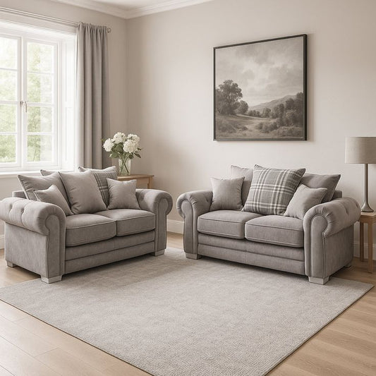 Verona 3 And 2 Seater Scatter Back Sofa Set