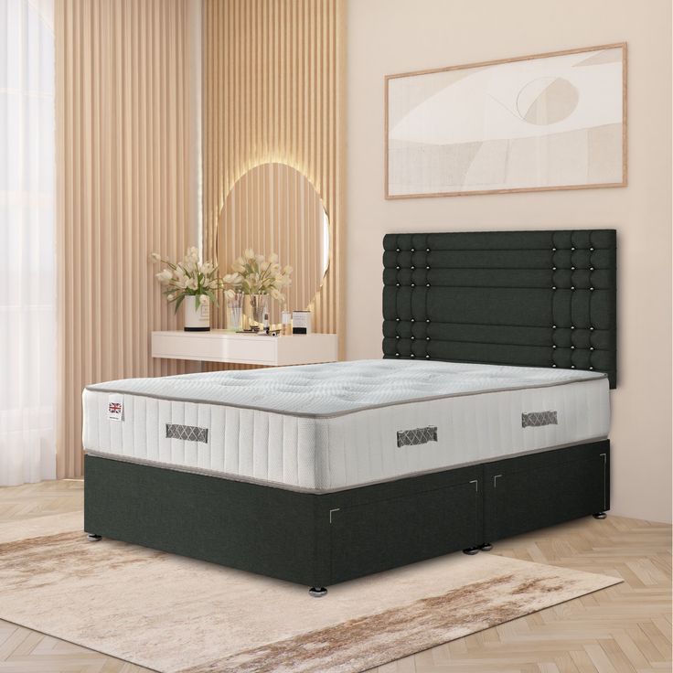 King size Bed with Premium Mattress & Storage