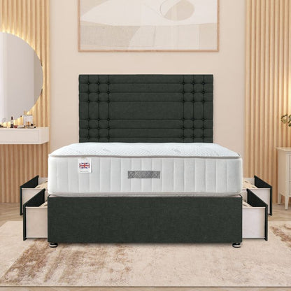 King size Bed with Premium Mattress & Storage