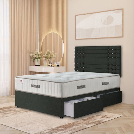 King size Bed with Premium Mattress & Storage